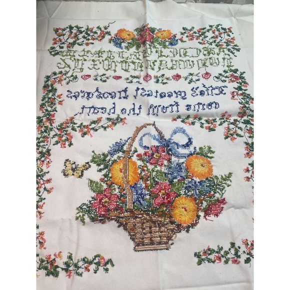 Vintage Dimensions Inc Embroidery Cross Stitch Sampler 1988 Alphabet Floral Flow - Picture 9 of 9